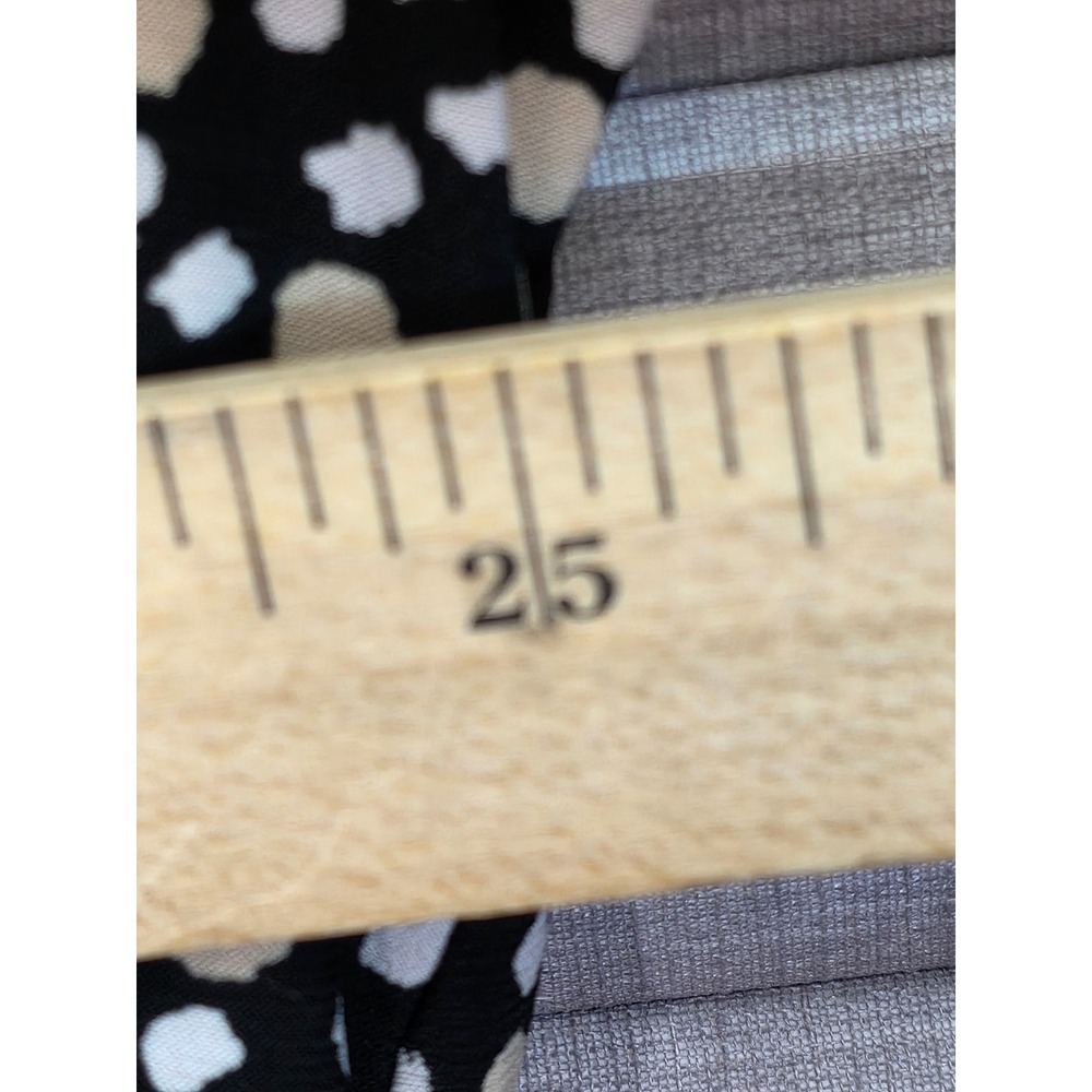 Worthington Blouse Plus Size 3X Black Polka Dot V-Neck Empire Waist Stretch Top - Picture 5 of 6